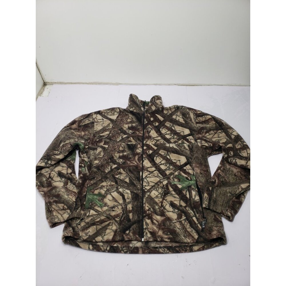 Gander Mountain Guide Series Size Large Zip Up Camo Fleece Jacket RN# 85856